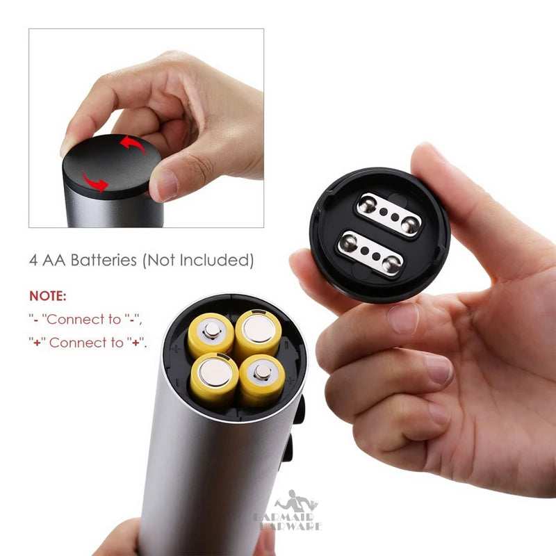 Handheld device with battery compartment and 'FALMATE' branding.