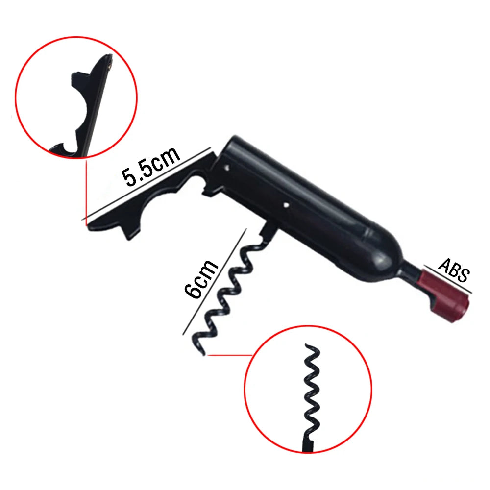 Foldable Bottle-Shaped Corkscrew with Fridge Magnet