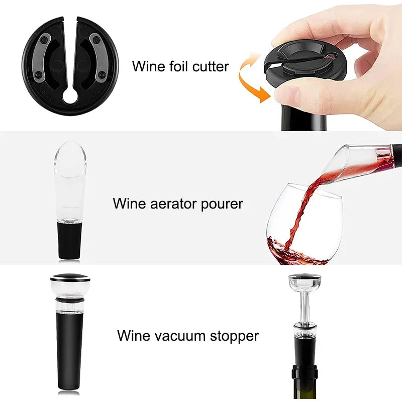 Manual Wine Opener & Corkscrew with Foil Cutter