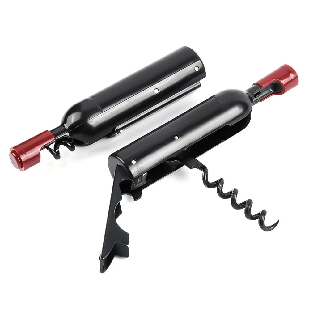 Foldable Bottle-Shaped Corkscrew with Fridge Magnet