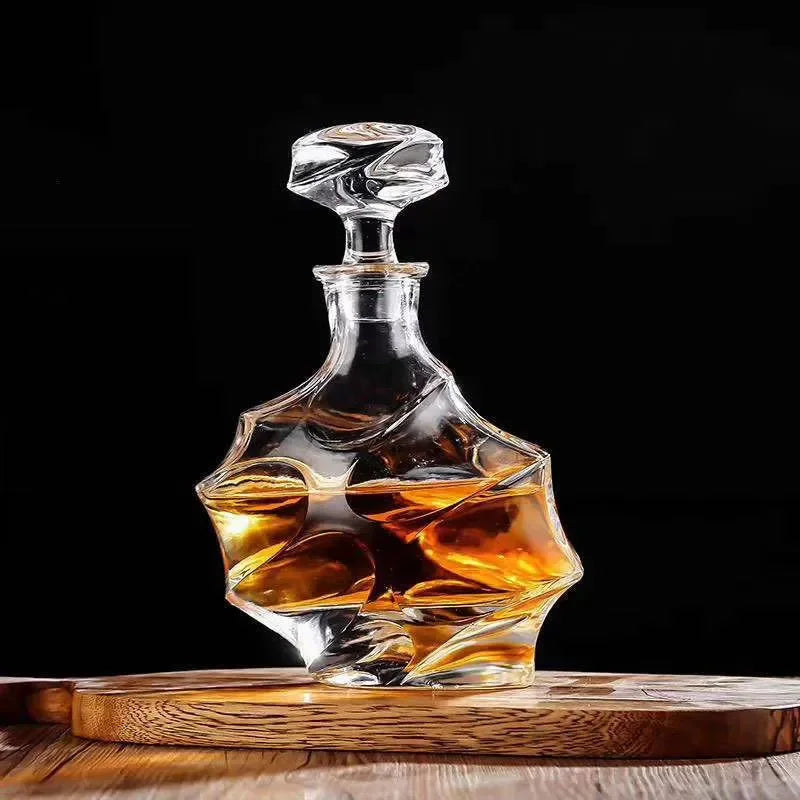 Bending Crystal Whisky Decanter | Lead-Free Glass | 800ml