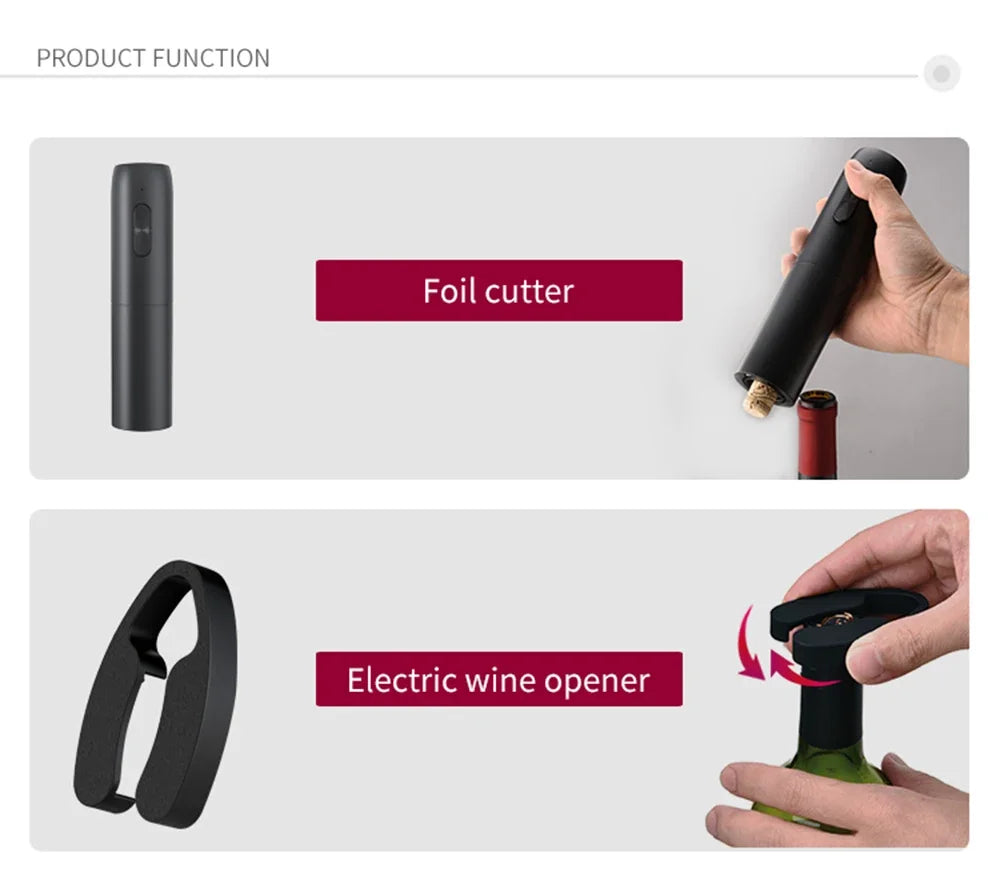 Electric Wine Opener | USB Rechargeable Automatic Corkscrew