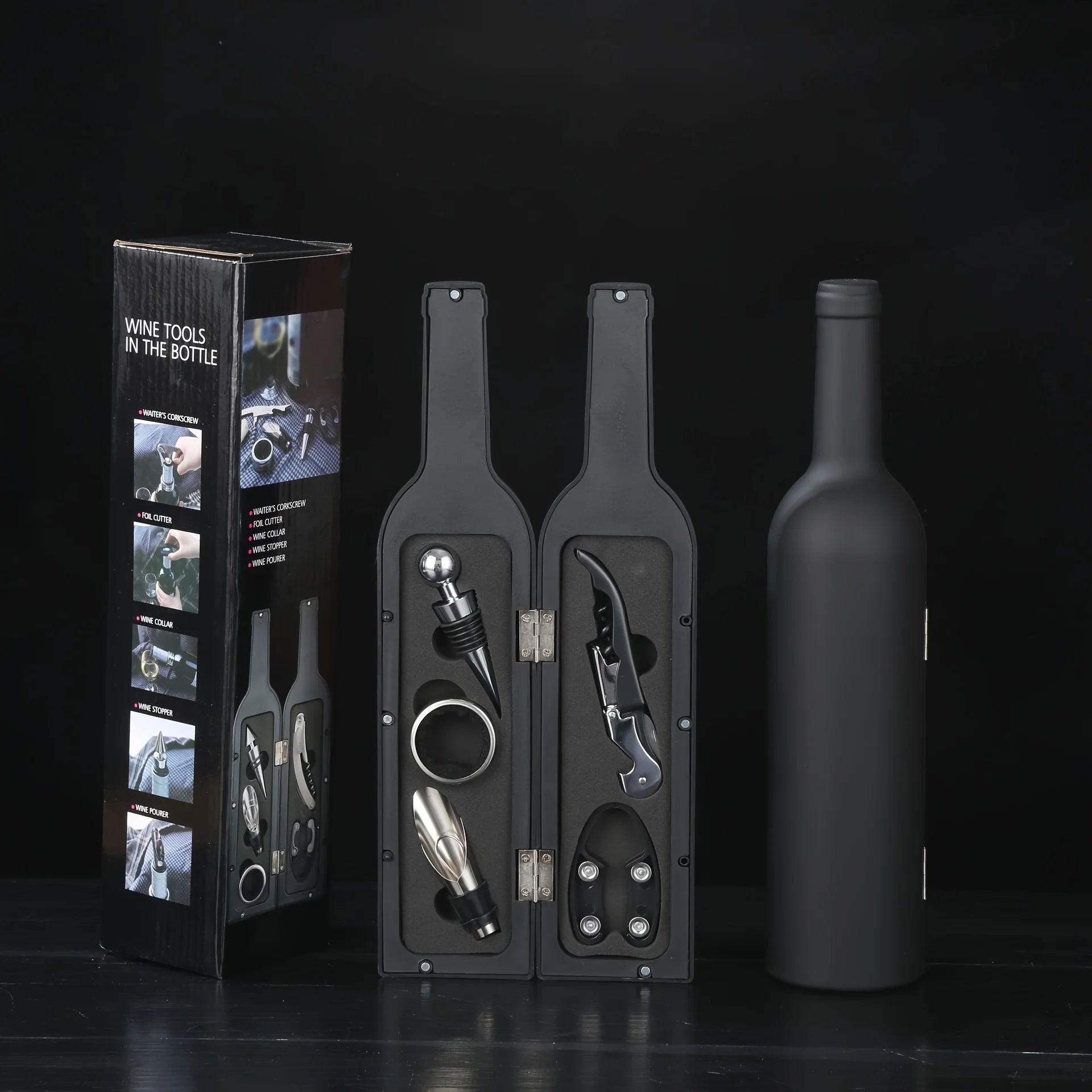 5-Piece Wine Tool Kit | Corkscrew & Accessories Gift Set