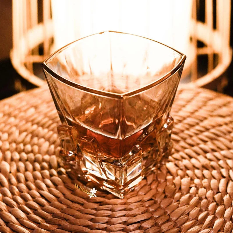 Gold Line Whiskey Tumbler Set | Premium Crystal Barware