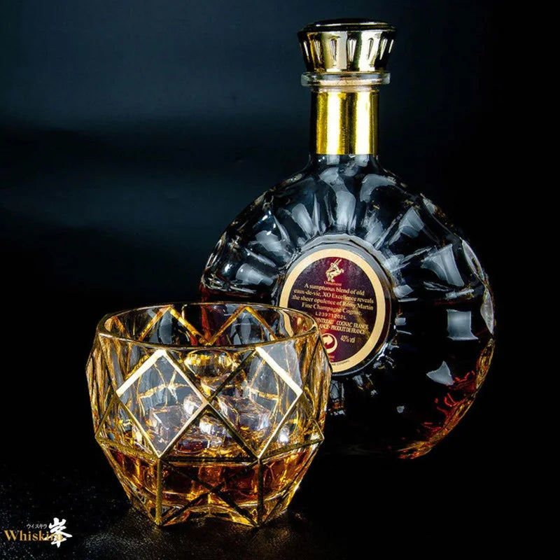 Gold Line Whiskey Tumbler Set | Premium Crystal Barware
