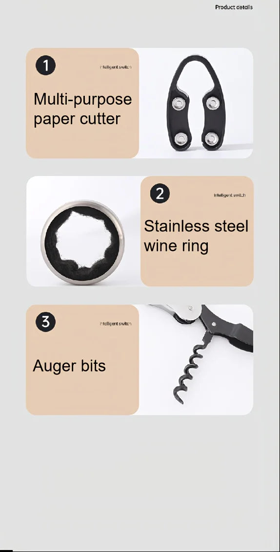5-Piece Wine Tool Kit | Corkscrew & Accessories Gift Set