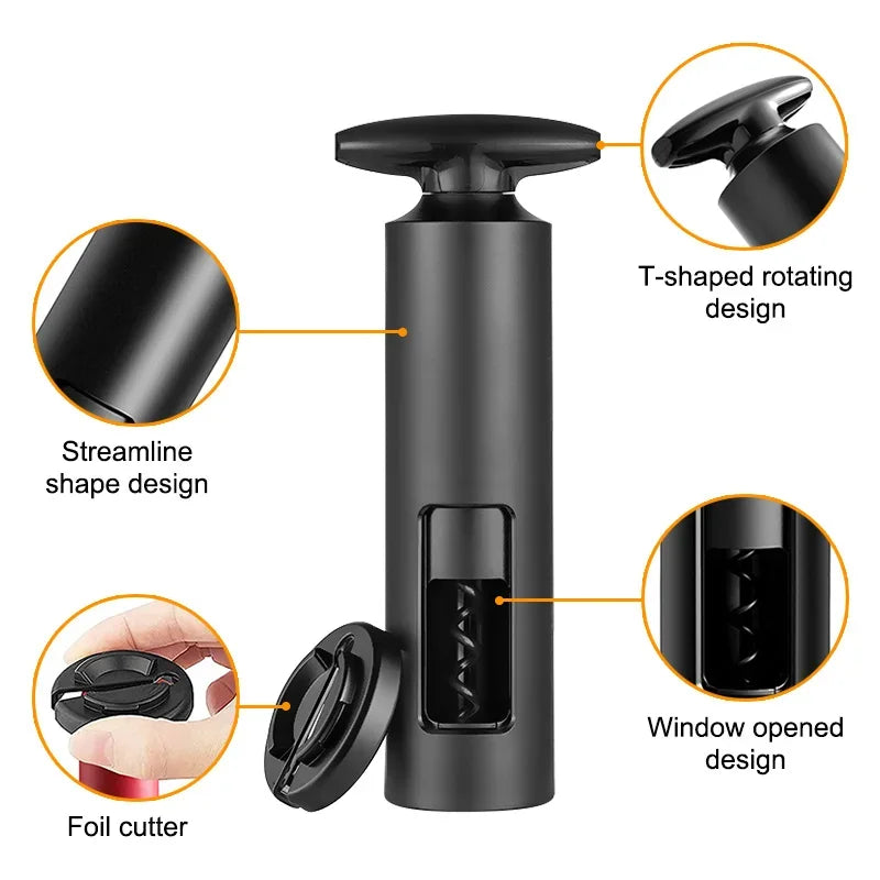 Manual Wine Opener & Corkscrew with Foil Cutter
