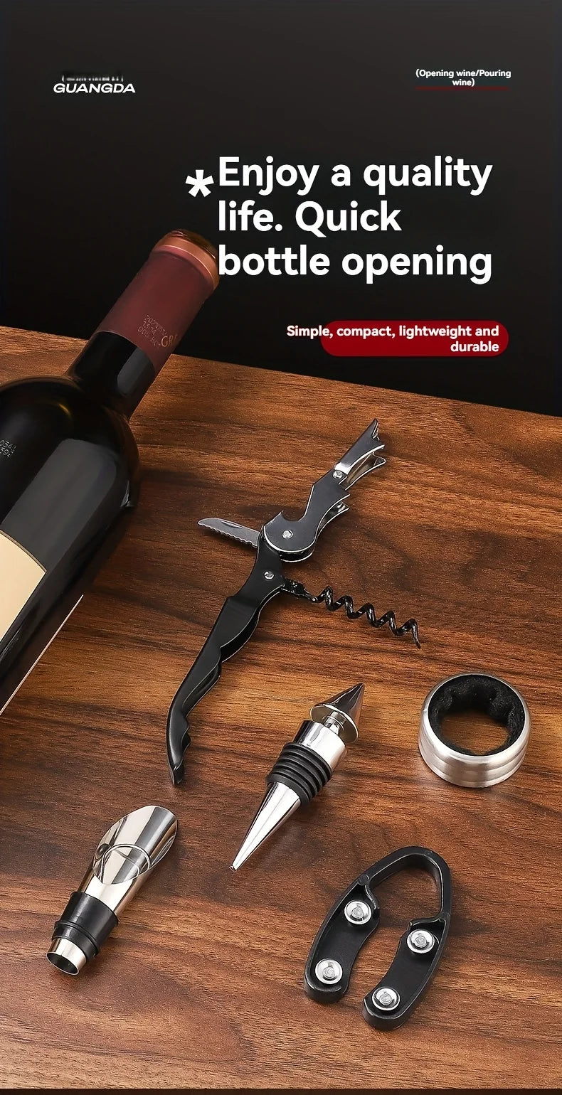 5-Piece Wine Tool Kit | Corkscrew & Accessories Gift Set