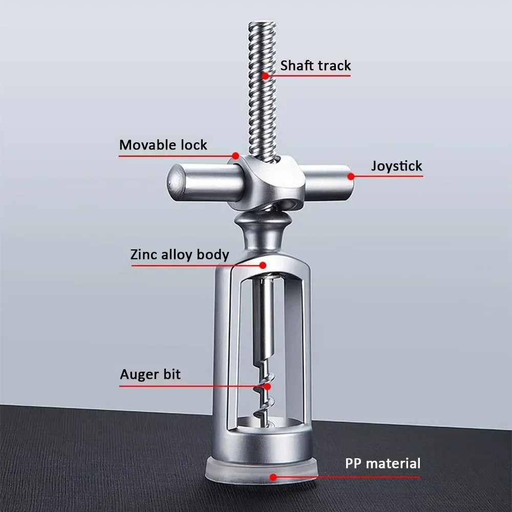 Zinc Alloy Wine Corkscrew | Creative Lock Design