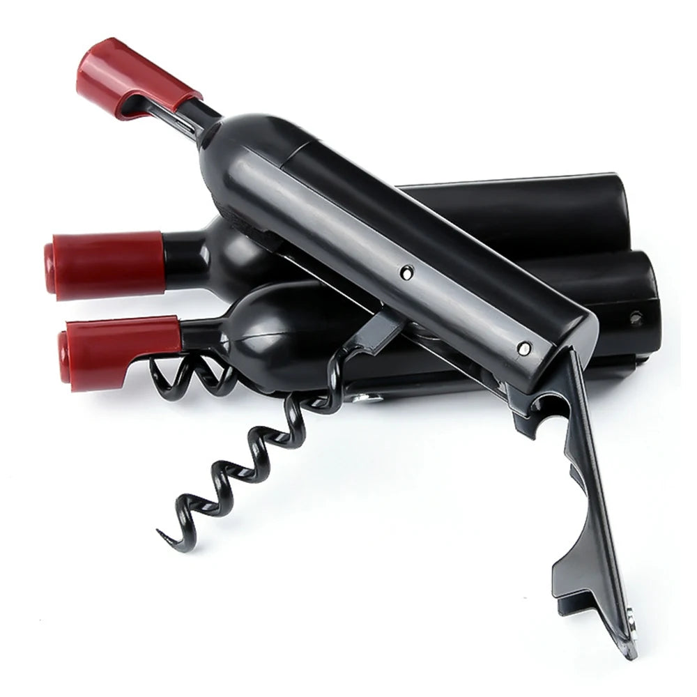 Foldable Bottle-Shaped Corkscrew with Fridge Magnet