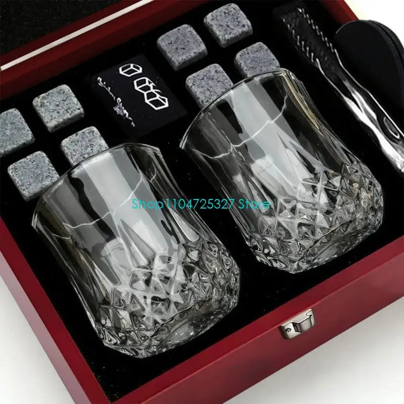 Whiskey Stones & Tumbler Glass Luxury Gift Set