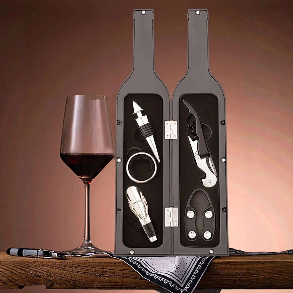 5-Piece Wine Tool Kit | Corkscrew & Accessories Gift Set