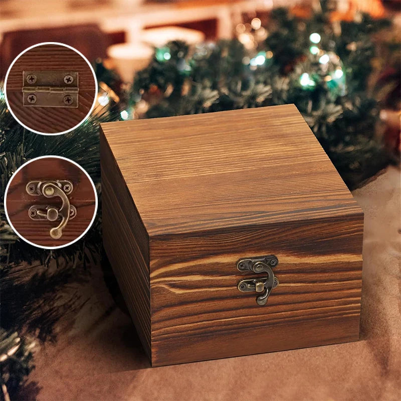 Whiskey Stones & Crystal Glass Gift Set | Wooden Gift Box