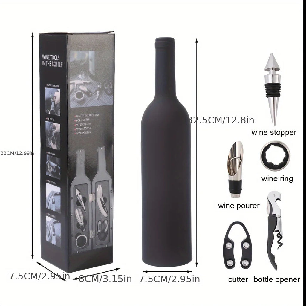 5-Piece Wine Tool Kit | Corkscrew & Accessories Gift Set
