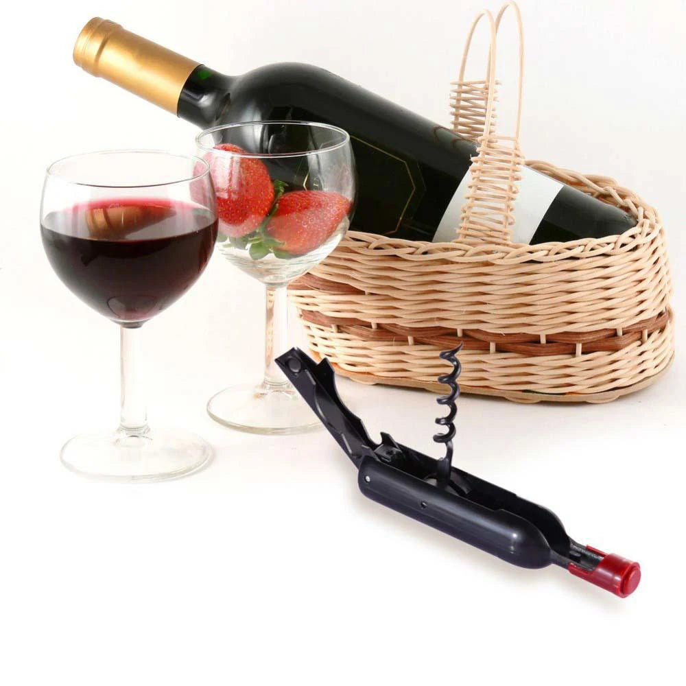 Foldable Bottle-Shaped Corkscrew with Fridge Magnet