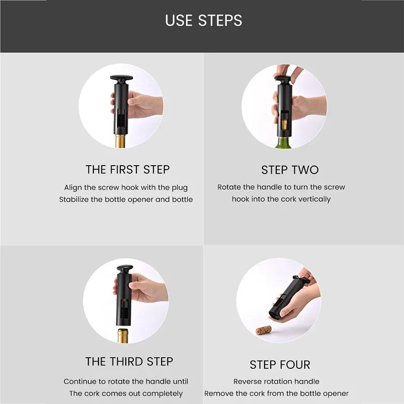 Manual Wine Opener & Corkscrew with Foil Cutter