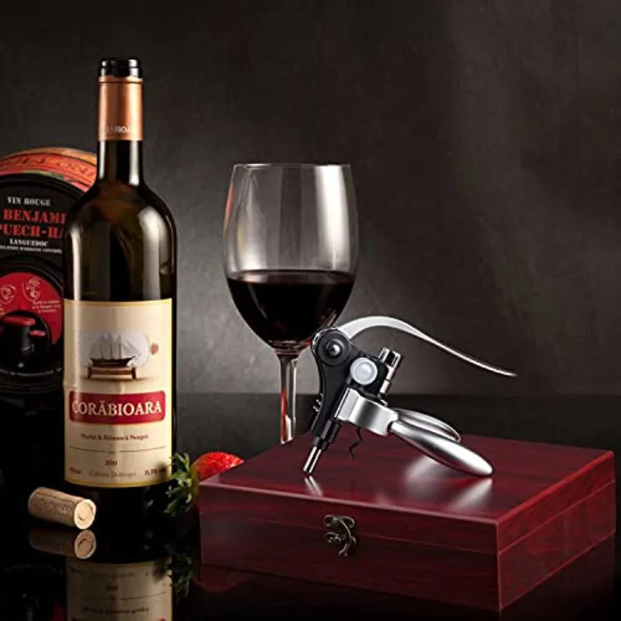 Wine Opener & Corkscrew Gift Set with Luxury Wooden Case