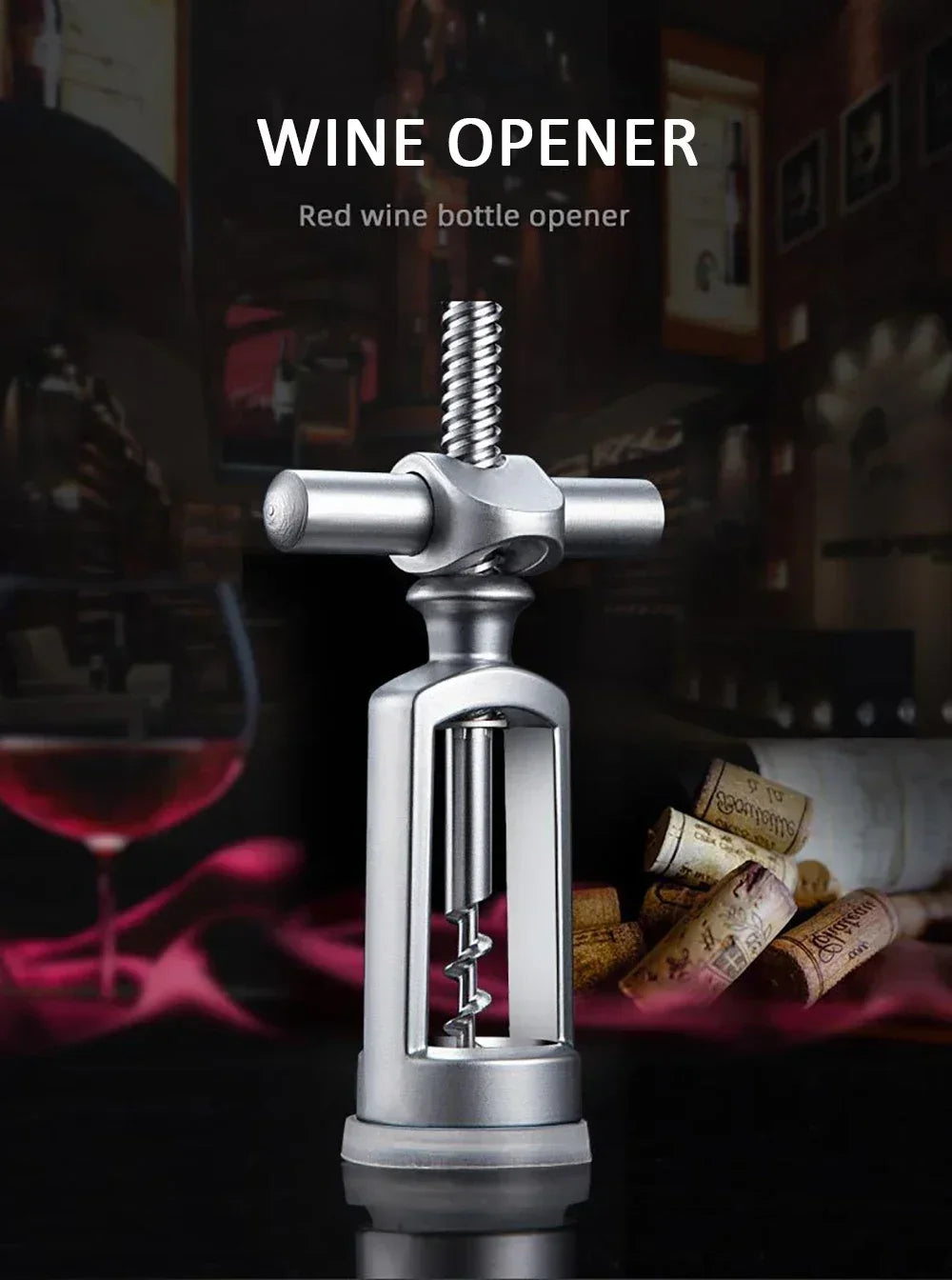 Zinc Alloy Wine Corkscrew | Creative Lock Design