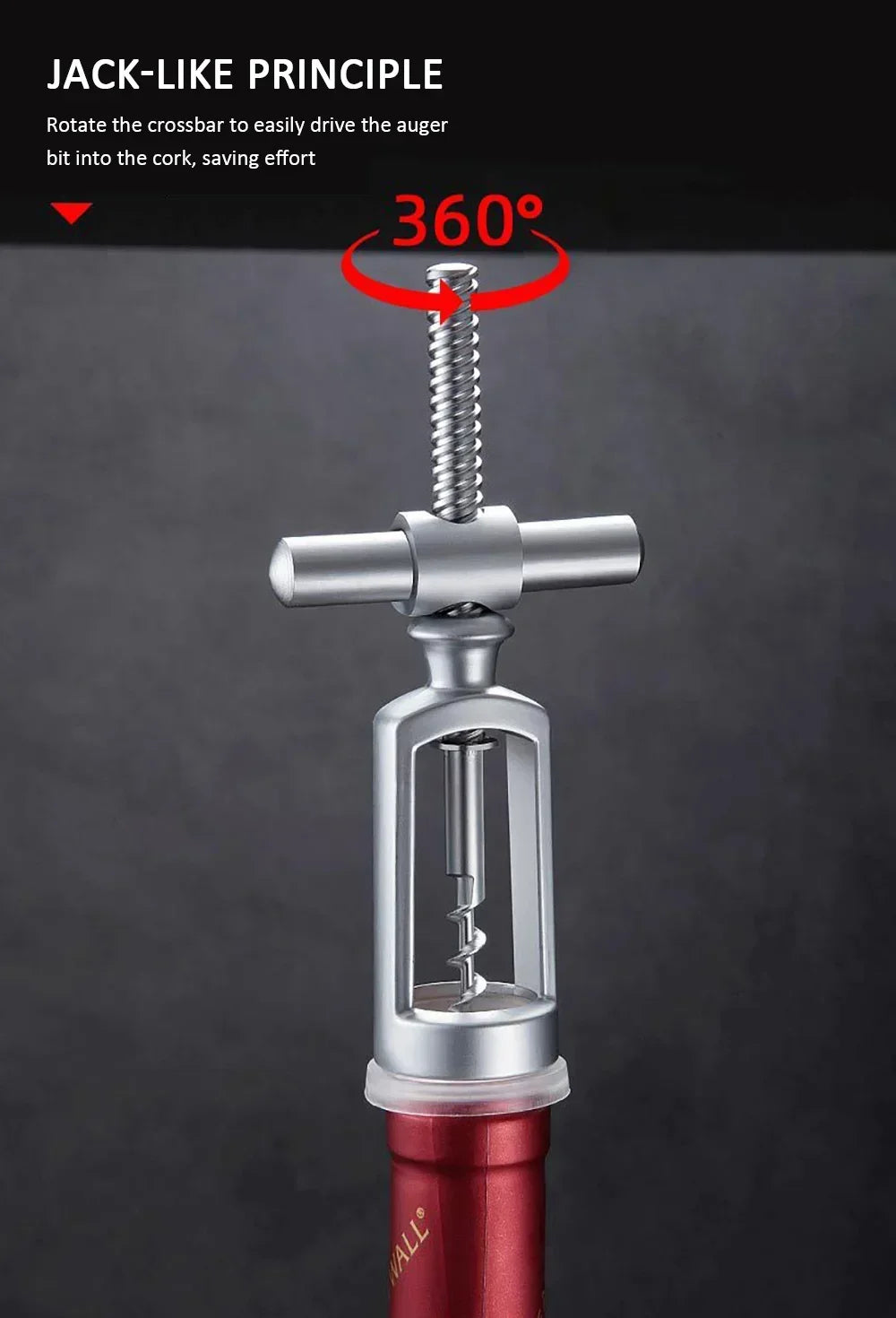 Zinc Alloy Wine Corkscrew | Creative Lock Design