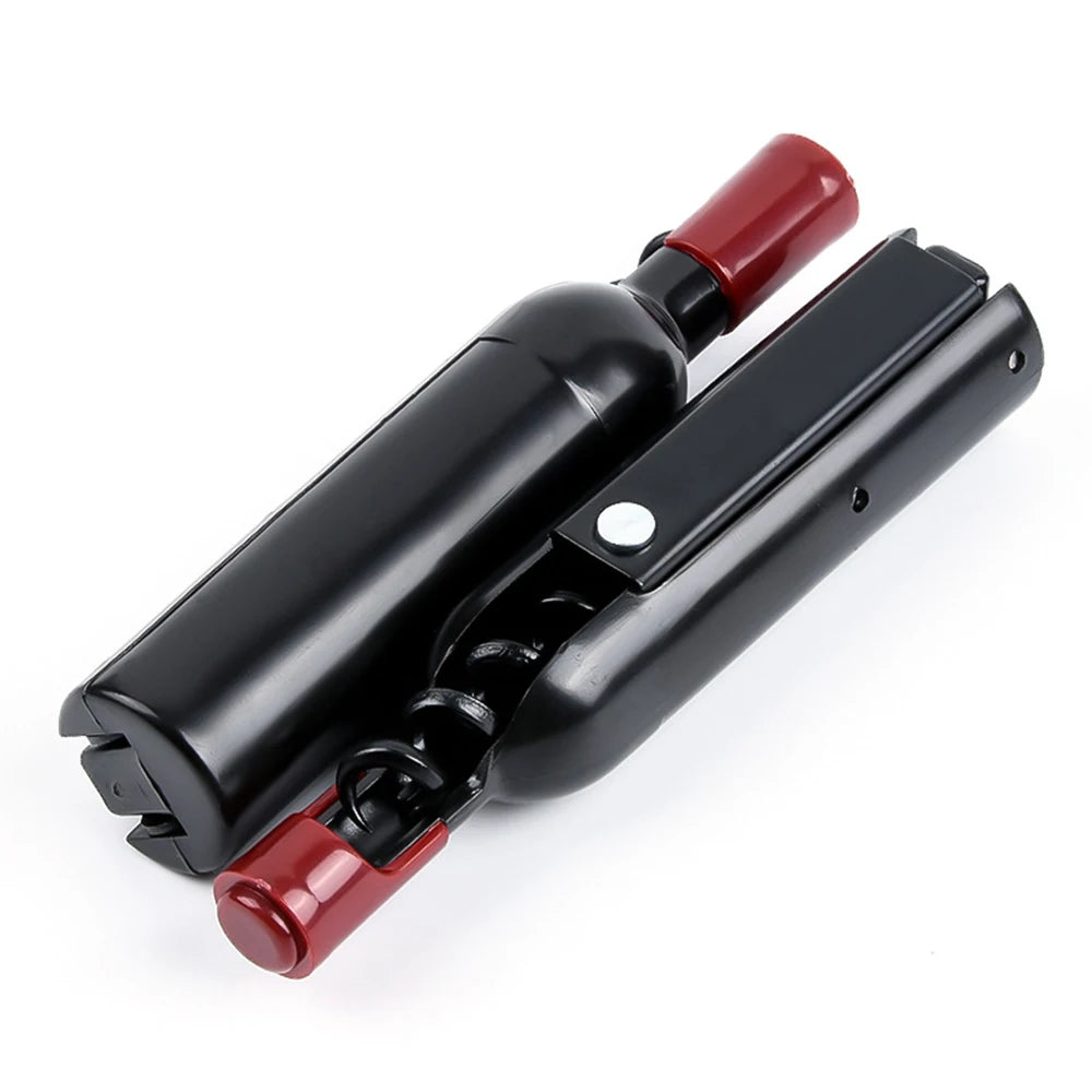 Foldable Bottle-Shaped Corkscrew with Fridge Magnet