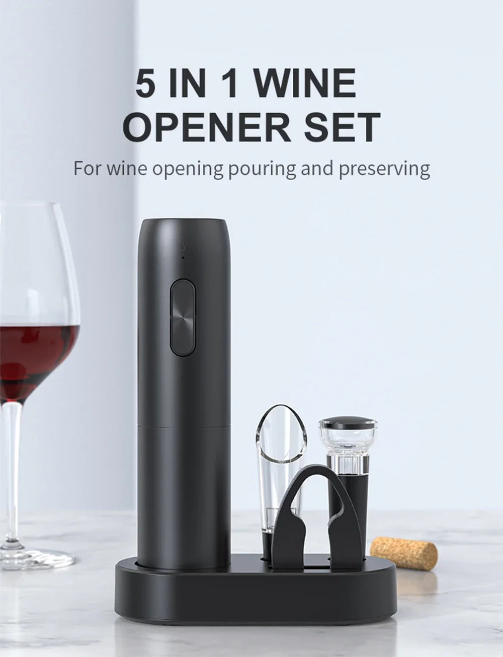 Electric Wine Opener | USB Rechargeable Automatic Corkscrew