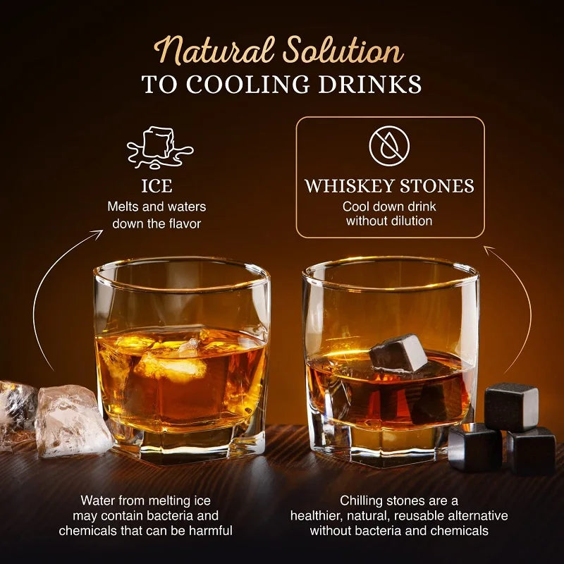 Classic Decanter & 2 Glasses Gift Set in Wooden Box