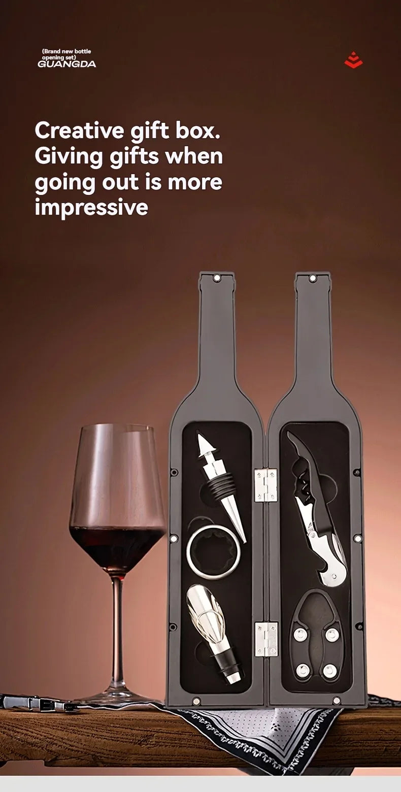 5-Piece Wine Tool Kit | Corkscrew & Accessories Gift Set