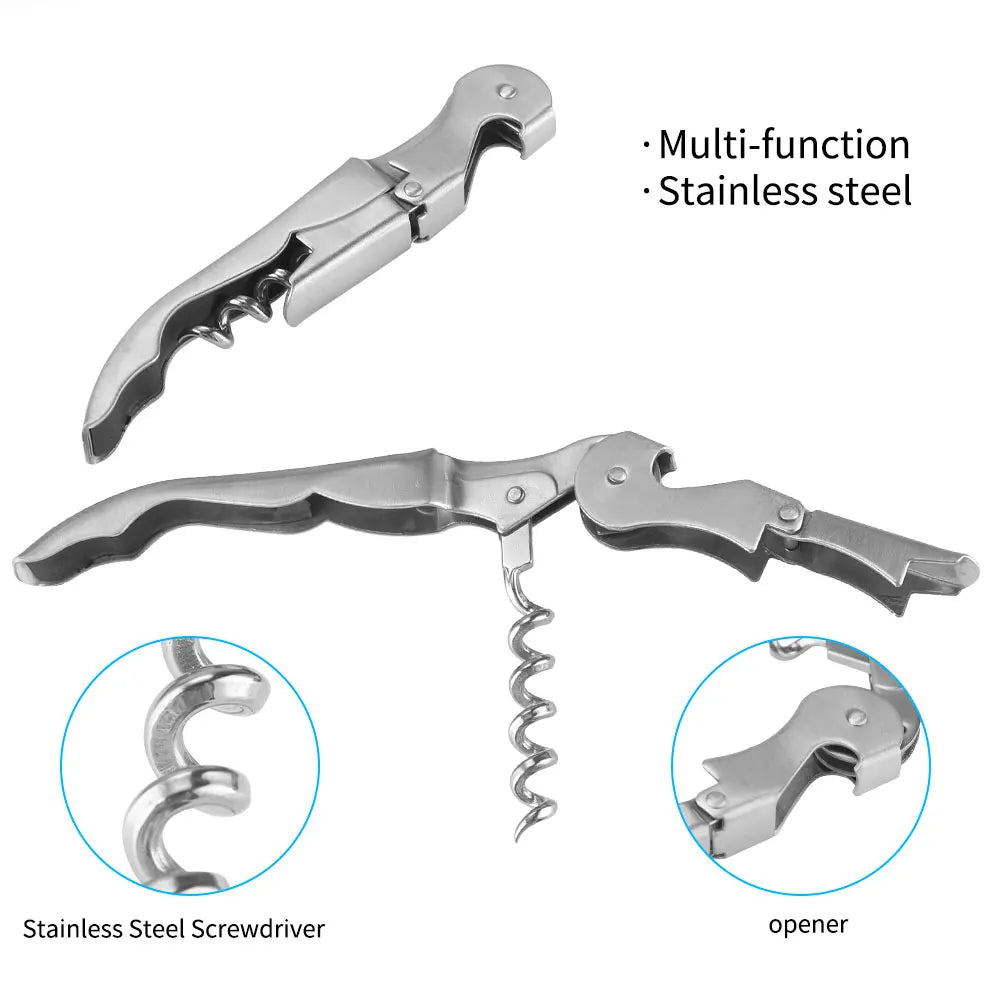 5-Piece Wine Accessory Gift Set | Corkscrew & Bottle-Shaped Case