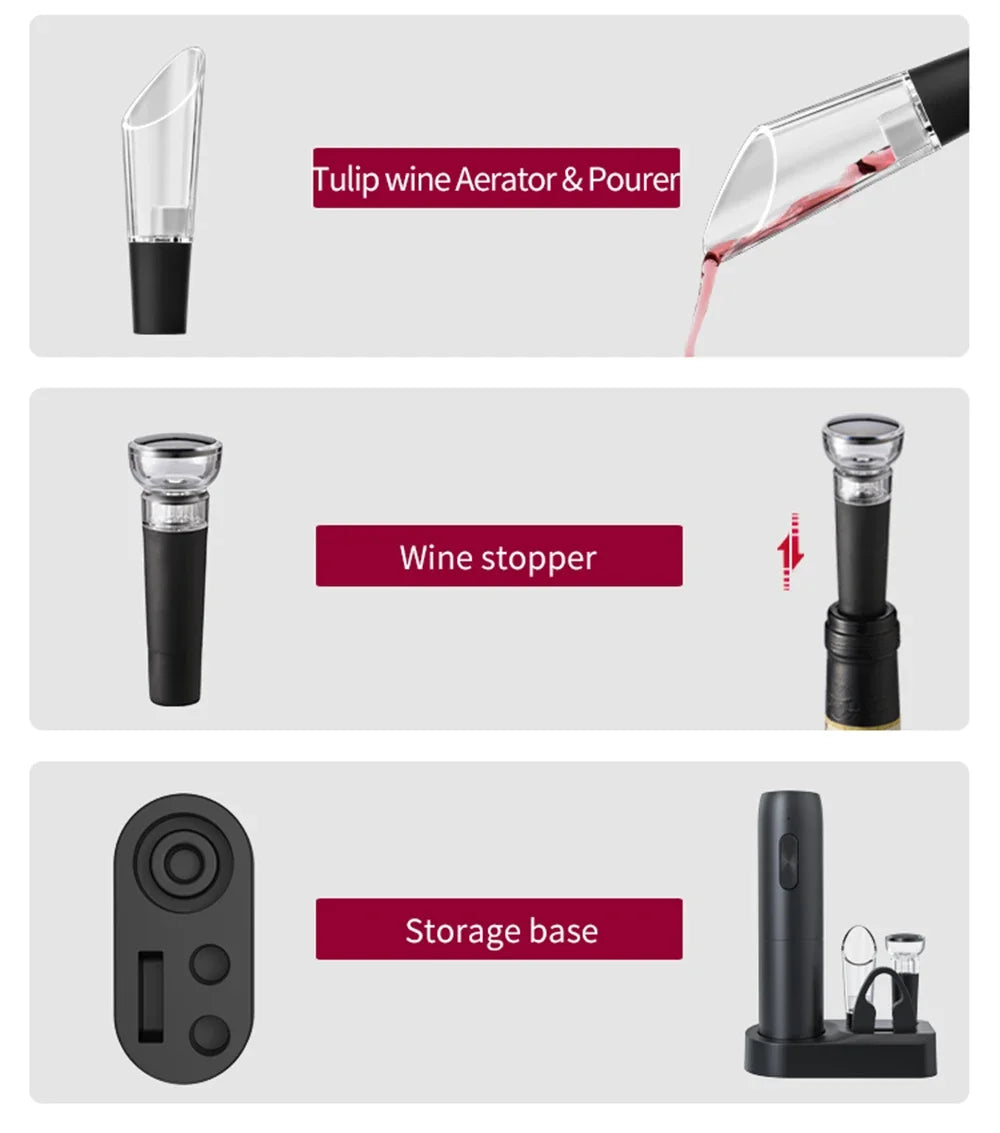 Electric Wine Opener | USB Rechargeable Automatic Corkscrew