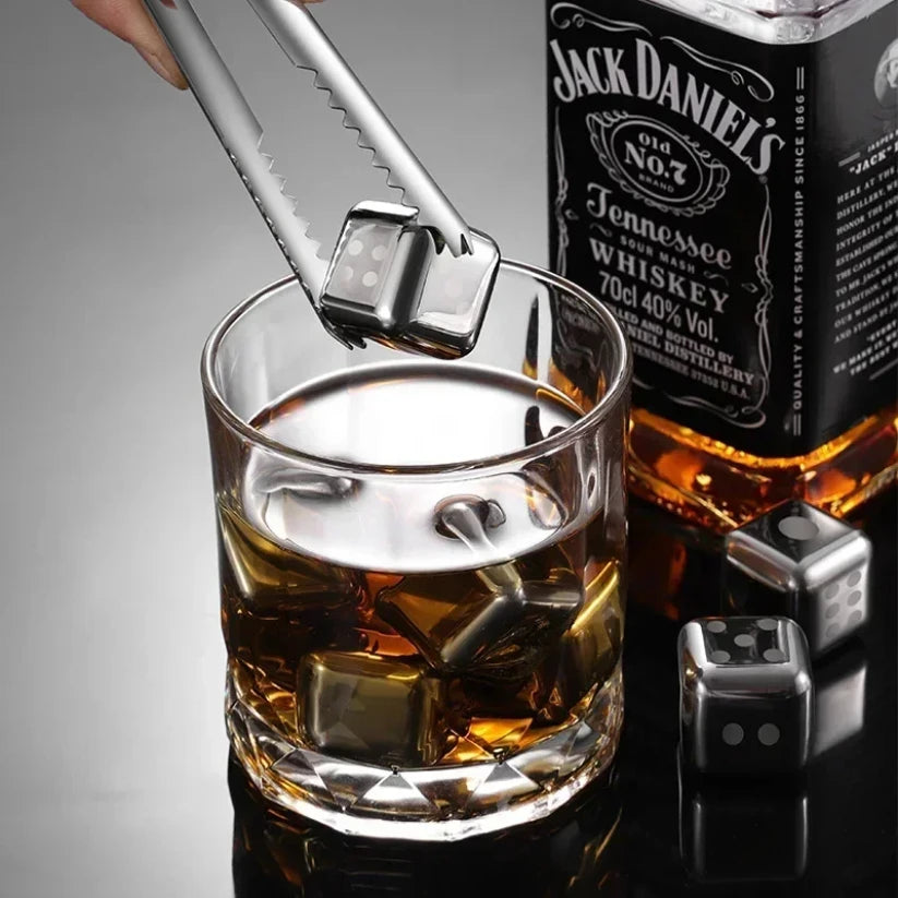 Stainless Steel Whiskey Stones | Reusable Ice Cubes for Whisky & Wine