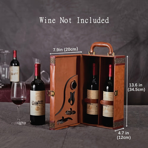 NNETM 2 Bottle Wine Carrier Tote with Accessories Set-1