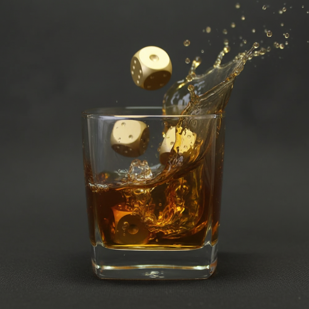 Dice Whisky Stones Drop Effect
