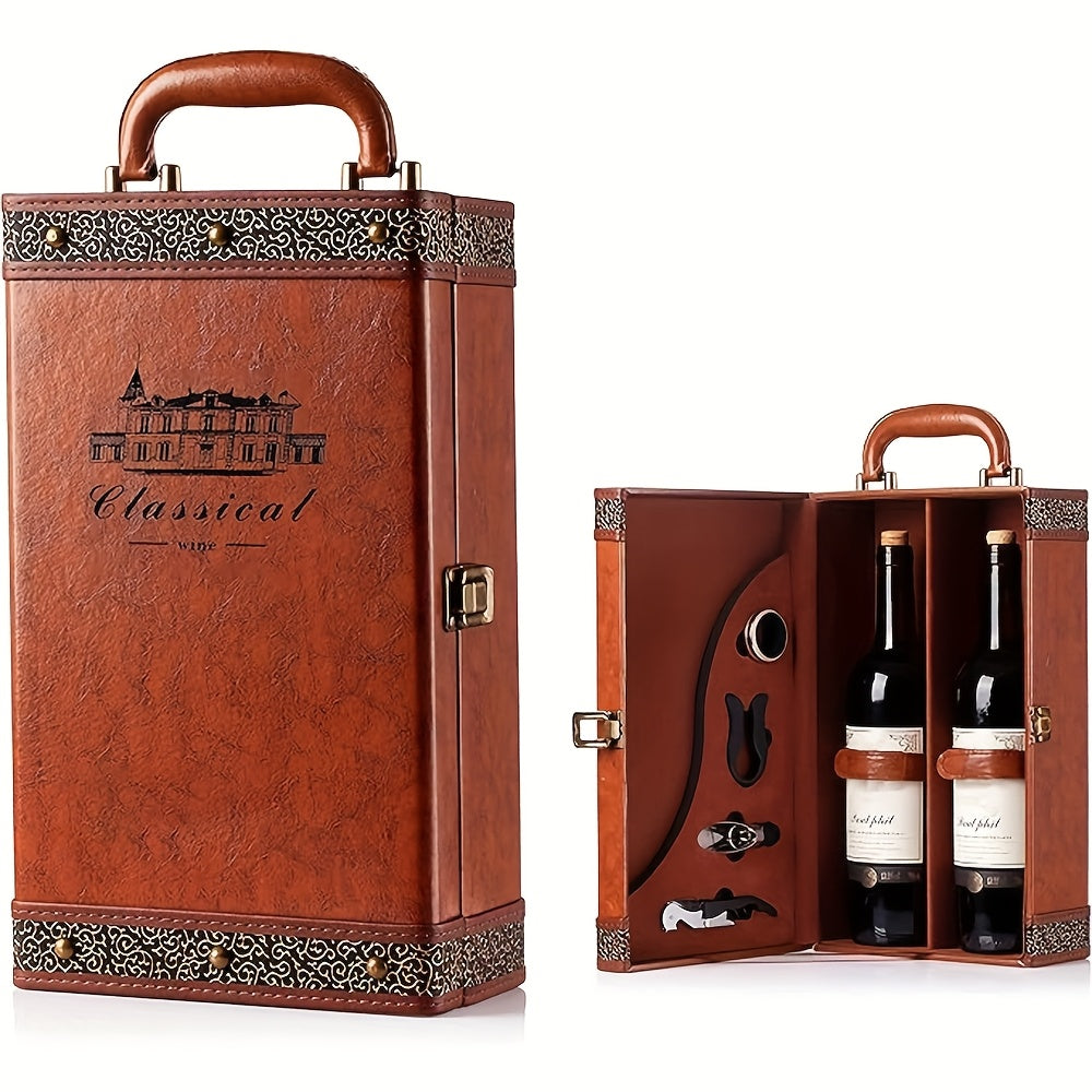 NNETM 2 Bottle Wine Carrier Tote with Accessories Set-0