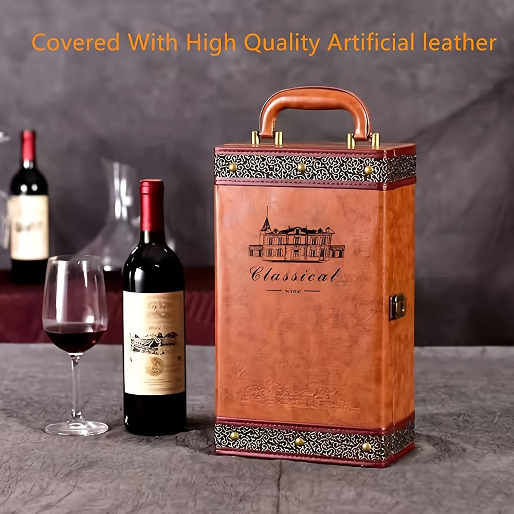 NNETM 2 Bottle Wine Carrier Tote with Accessories Set-2