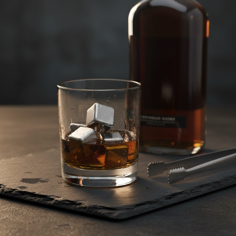 Stainless Steel Whisky Ice Cubes Lifestyle Hero